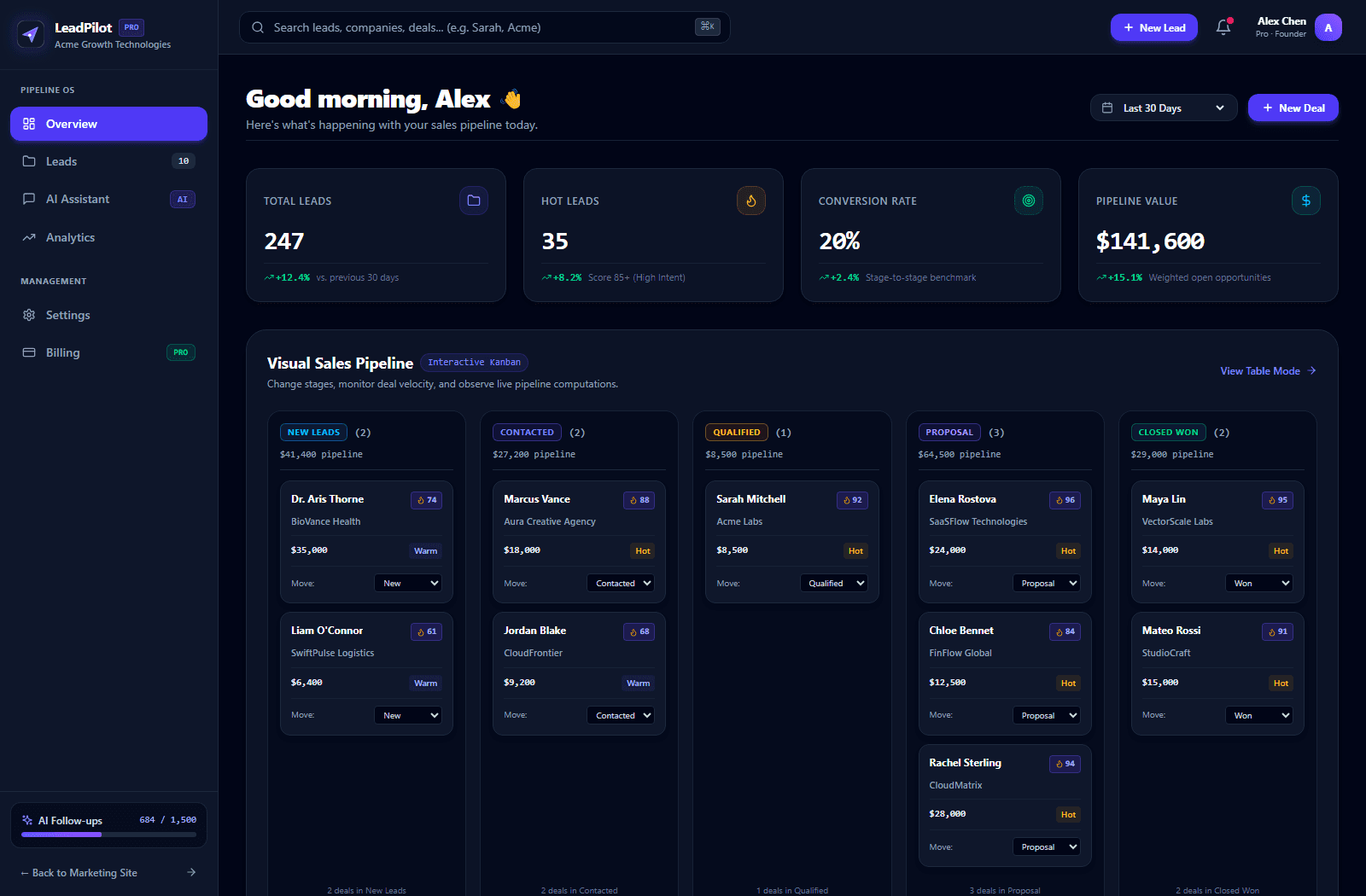 LeadPilot product preview