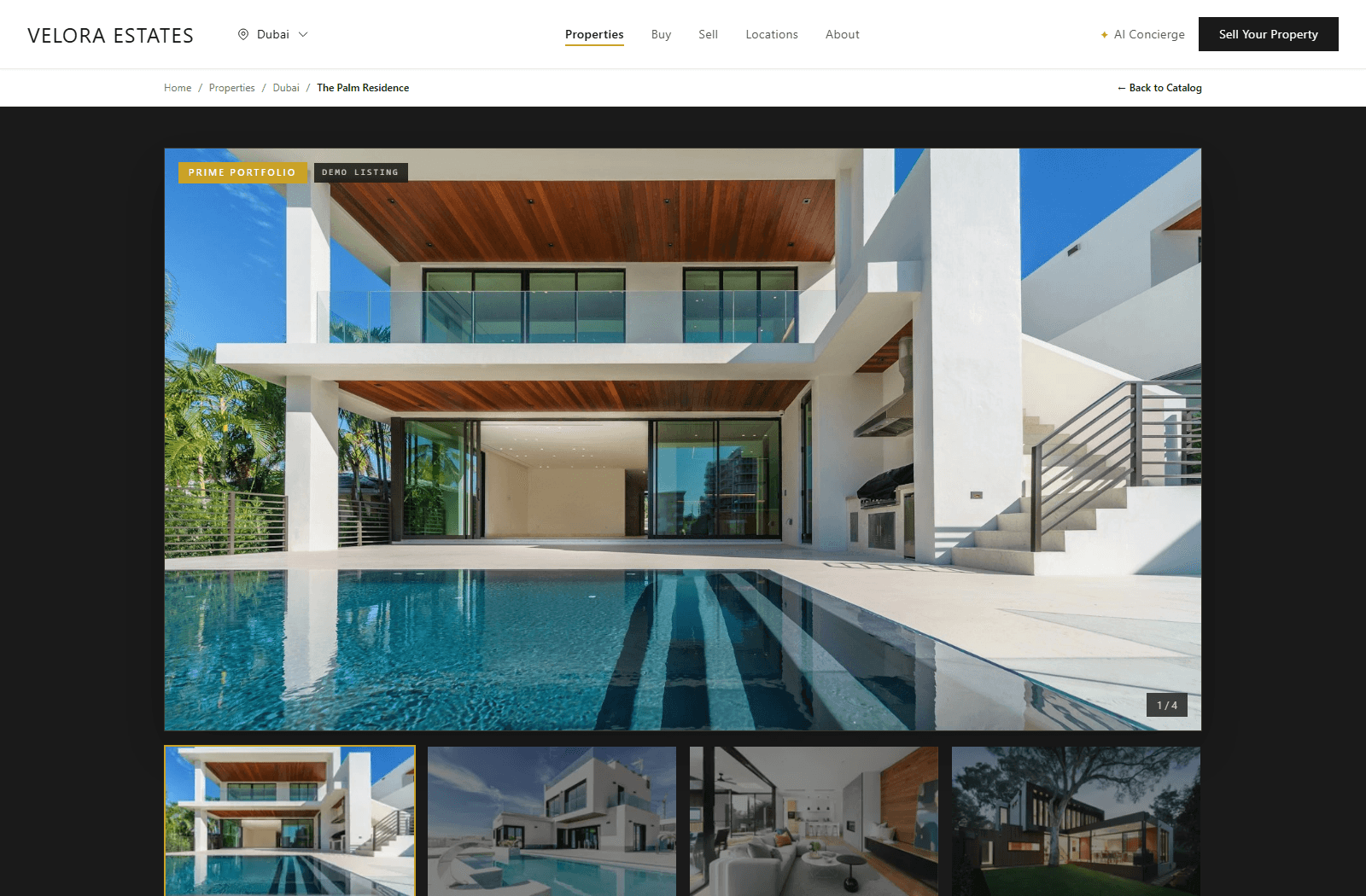 Velora Estate luxury residence architectural gallery and specification dossier